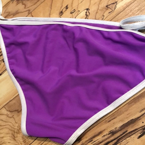 Purple string bikini US Polo Assn bikini purple  size L bottom S top women’s - Picture 6 of 10